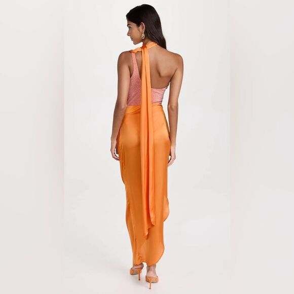 NWT BAOBAB Collection Asaka Maxi Dress in Gavea Tangerine Orange - Picture 5 of 14
